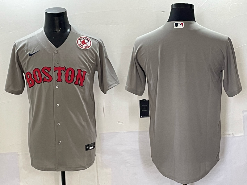 Men Boston Red Sox blank grey 2025 Nike MLB Jersey 08